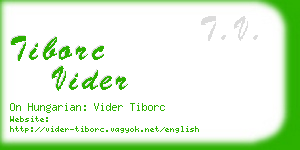 tiborc vider business card